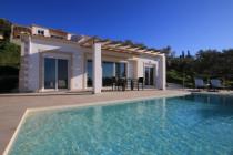Detailed description of Sunset Sea View Villa 6 in Agios Georgios with Private Infinity Pool with many pictures.
